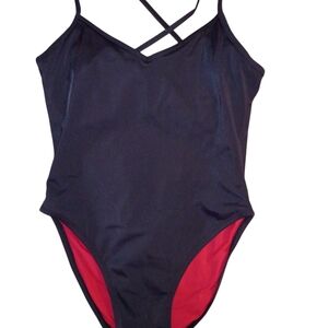 Black One Piece With Red Lining